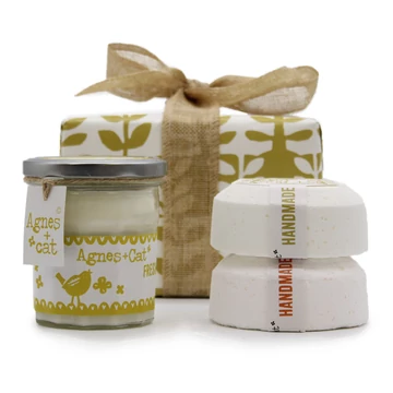 Ajándékcsomag – Citrus gyertya + Mandarin és Marokkó fürdőfizzerek