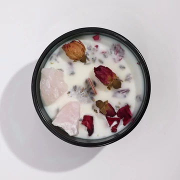 Hop Hare Kristály Gyertya Virágokkal - Szeretők