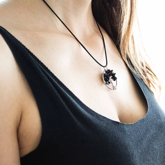 Életfa Nyakék – Fekete Achát