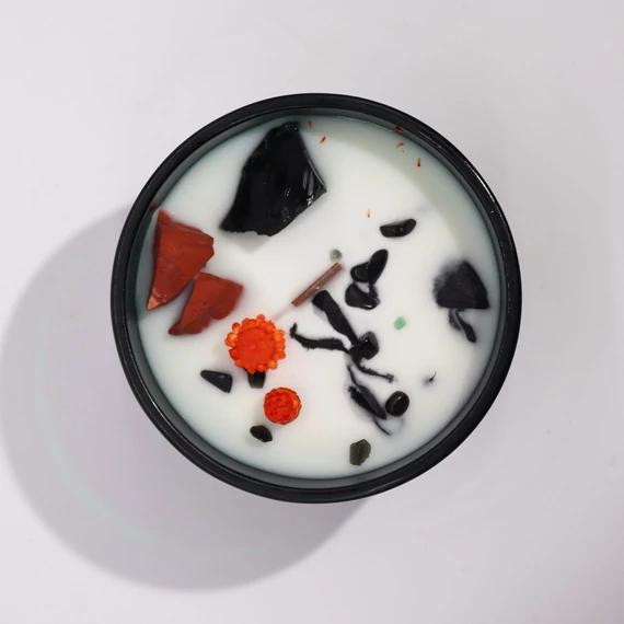 Hop Hare Kristály Gyertya Virágokkal - Ördög