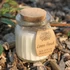 Kép 2/2 - Tiszta vászon illatú szójagyertya üveg tégelyben parafadugóval, természetes kézműves illatgyertya
